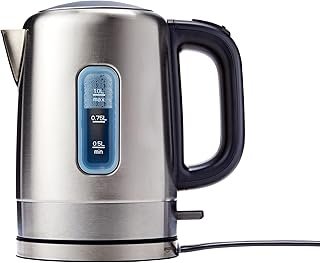 Amazon Basics Stainless Steel Electric Kettle (BPA-Free, 1L)