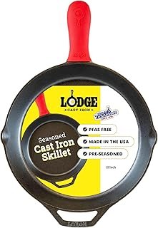 Lodge Pre-Seasoned Cast Iron Skillet 12 Inch (with Silicone